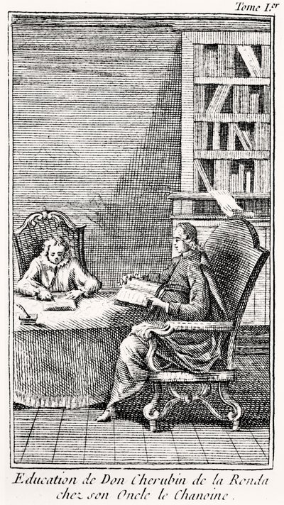 A „The Bachelier Of Salamanca” előlapja, 1759 körül (metszet) alkotó: French School