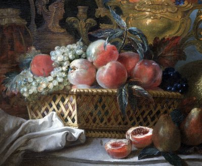 Gyümölcsváza és kosár (részlet). 1770 körül (olaj, vászon) alkotó: French School
