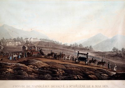 Funebre konvoj I. Napóleon (1769-1821) Sainte Helene a 8/05/1821 Metszet 1830 körül Ile d
