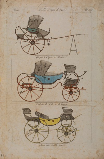Furniture and Objects of Taste, No. 32, Phaeton Simple (színes metszet) alkotó: French School