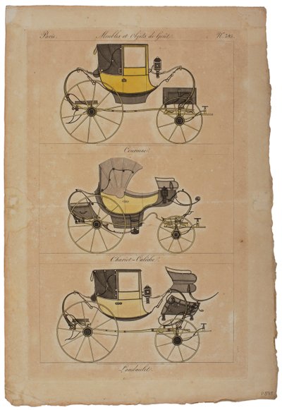Furniture and Objects of Taste, No. 32, Phaeton Simple (színes metszet) alkotó: French School
