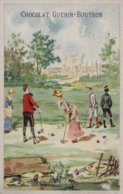 Krokett játék (chromolitho) alkotó: French School
