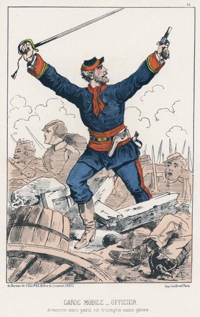 Garde Mobile - Officier (színes gravírozás) alkotó: French School