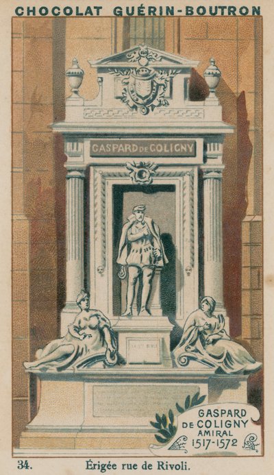 Gaspard de Coligny, admirális, 1517-1572, Rue de Rivoli alkotó: French School