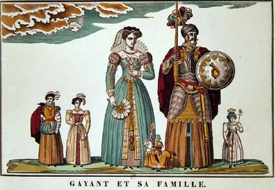 Gayant és családja, Imagerie de Lille (színes litó) alkotó: French School