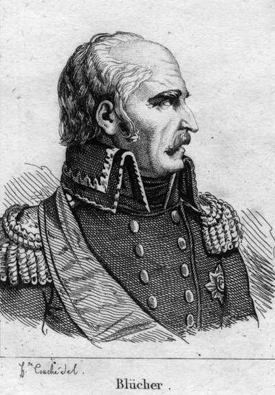 Gebhard Leberecht, Blucher von Wahlstatt herceg (1742-1819), porosz marechal. századi metszet. alkotó: French School
