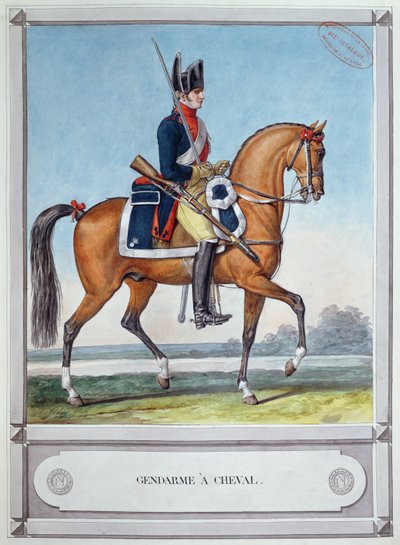 lóra ültetett csendőr, c. 1812 alkotó: French School