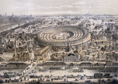 Az Exposition Universelle általános képe 1867-ben, a Trocadero-dombról, Párizs, 1867 alkotó: French School