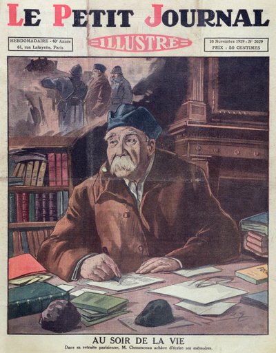 Georges Clemenceau (1841-1929) idős korában, a Le Petit Journal címlapja, 1929. november 10. alkotó: French School
