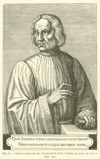 Gerson, a Párizsi Egyetem kancellárja (metszet) alkotó: French School