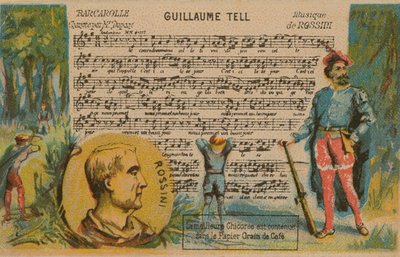 Gioachino Rossini, a 19. századi olasz zeneszerző és a William Tell című operájának zenéje alkotó: French School