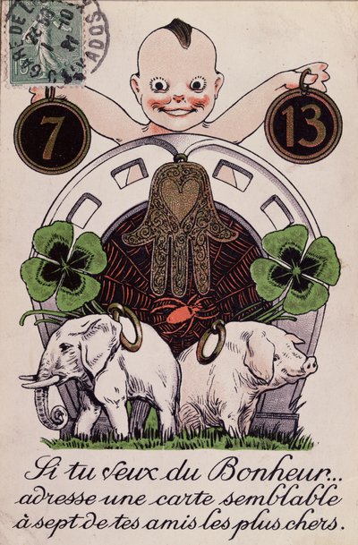 Szerencsekártya, 1920 körül alkotó: French School