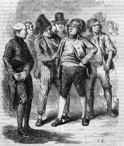 Goriot szekciójának elnöke volt a forradalom idején. Metszet 19. század közepe. Illusztráció Honore de Balzac (1799-1850) „The Father Goriot”-hoz. alkotó: French School