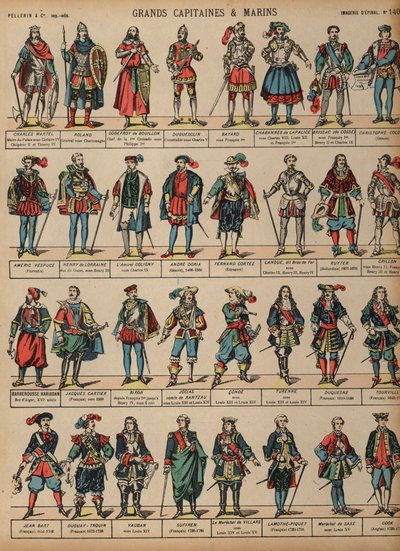 Nagyszerű katonai figurák (színes metszet) alkotó: French School