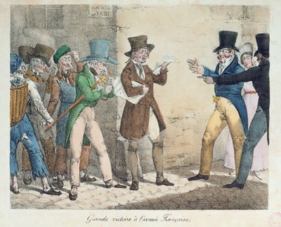 A francia hadsereg nagy győzelme, a trocaderói csatában aratott győzelem bejelentése, 1823. szeptember alkotó: French School