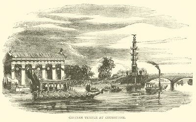 Görög templom Courbevoie-ban (metszet) alkotó: French School