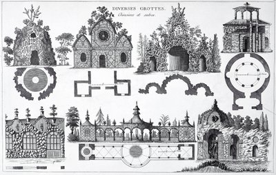 George Louis Le Rouge barlangtervei az angol-kínai kertekből, 1775-78 között alkotó: French School
