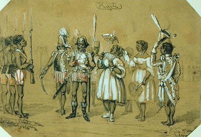 Haiti, 1840 körül (ceruza és akvarell papíron) alkotó: French School