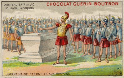 Hannibál a rómaiak örök gyűlöletére esküszik (chromolitho) alkotó: French School