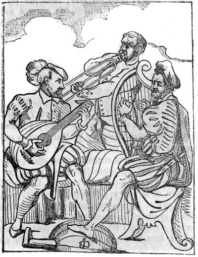 Hárfás és lantos (Cythara és Testudo) a XVI. „A festői boltban” 1836 alkotó: French School