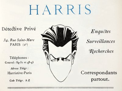 Harris – Magándetektív (pochoir print) alkotó: French School