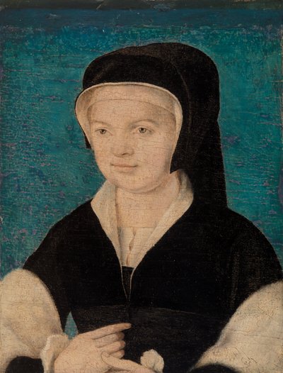 Egy nő feje a kék földön alkotó: French School