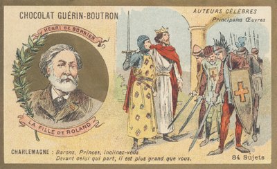 Henri de Bornier (1825-1901), drámaíró, költő, francia író, a "La fille de Roland" című 4 felvonásos dráma szerzője. alkotó: French School