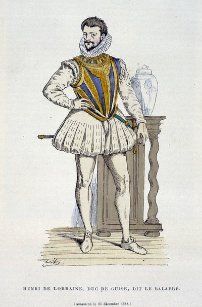 Henri de Lorraine, Guise hercege, dit le Balafré (1550 - 1588) - Augustin "Franciaország és a franciák az évszázadok során" című könyvében. alkotó: French School