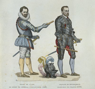 Henri of Guise (1549-88) és Francois de Montmorency (1530-79), egy korabeli metszetről alkotó: French School