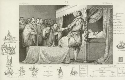 III. francia Henrik halálos ágyán, 1589 alkotó: French School