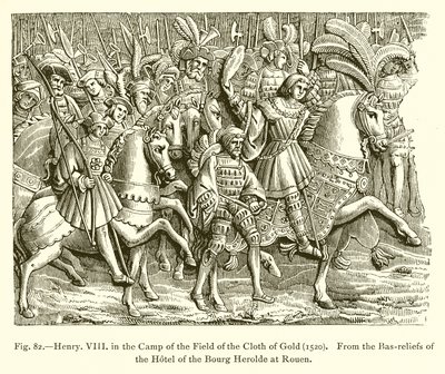 Henrik az Aranyszövet mezőjének táborában (1520) alkotó: French School