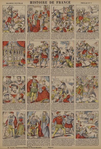 Franciaország története VIII. Károly halálától a Szent Bertalan-napi mészárlásig (színes litográfia) alkotó: French School