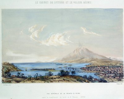 A francia gyarmatok története: a guadeloupe-i (Antillák) Pointe a Pitre (Pointe-a-Pitre) általános képe az 1843.08.02. földrengés előtt alkotó: French School