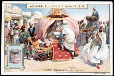 Nászút Marokkóban - chromo. Liebig, 1895. v alkotó: French School