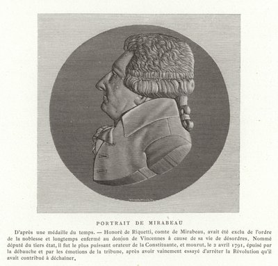 Honore Gabriel Riqueti, Mirabeau grófja alkotó: French School