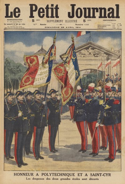 Az Ecole Polytechnique és az Ecole Speciale Militaire de Saint-Cyr kitüntetése (színes litó) alkotó: French School