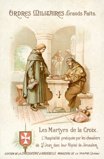 A jeruzsálemi Szent János Lovagok (chromolitho) vendégszeretete alkotó: French School