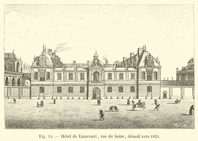 Hotel de Liancourt, rue de Seine, 1825 körül lebontották alkotó: French School