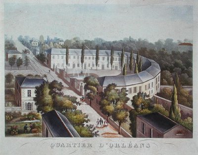 Lakásprojekt (befejezve) a Quartier Orleansban, rue Halle, 1840-50 körül (színes litó) alkotó: French School