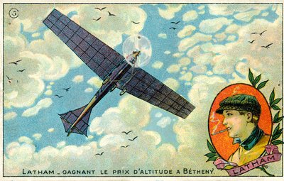 Hubert Latham nyerte a magassági díjat a Reims-Betheny légi találkozón alkotó: French School