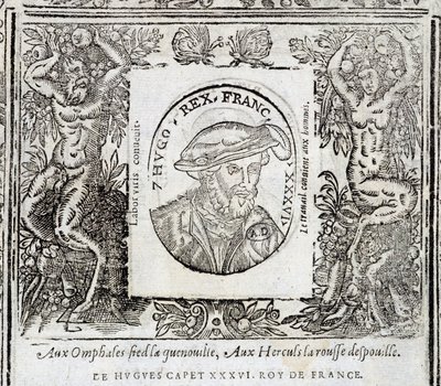 Hugues Capet - a "Capetian királyok" című könyvben. alkotó: French School