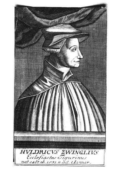 Huldrych Zwingli (1484-1531) alkotó: French School