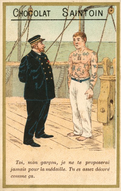 Soha nem ajánlalak éremre, fiam, már elég kitüntetett vagy (chromolitho) alkotó: French School
