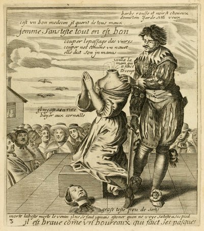 Il est brave comme un boureaux qui faict ses pasques", Jacques Lagniet "Recueil des plus illustres proverbes, divises en trois livres" című művéből, 1657-63 körül (metszet). alkotó: French School