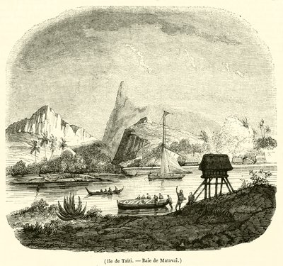 Ile de Taiti, Baie de Matavai (metszet) alkotó: French School