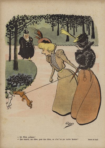 A Le Rire illusztrációja (színes litográfia) alkotó: French School