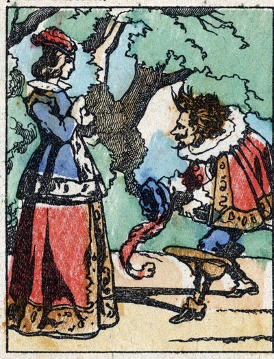 Illusztráció a „Riquet a la houppe” című meséhez, Charles Perrault (1628-1703) francia író. Imaging Pellerin fametszete - Epinal, sd. 19. század vége. alkotó: French School