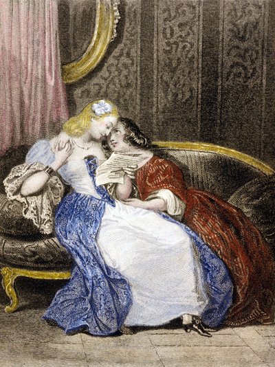Illusztráció: Julie vagy az új Heloise, 1852 körül alkotó: French School
