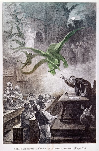 Illusztráció a Kárpátok várából, Jules Verne (1828-1905) 1892 alkotó: French School