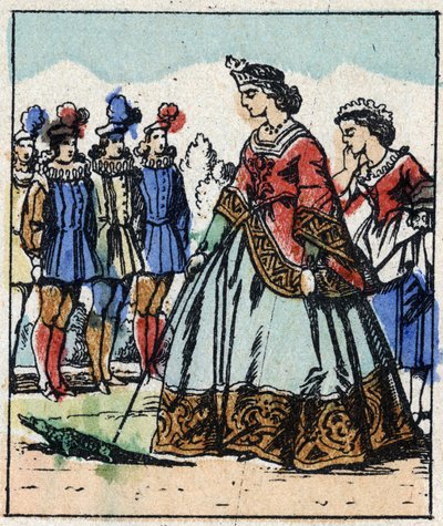 Illusztráció Charles Perrault „Hamupipőke vagy A kis üvegpapucs” című meséjéről. Imaging Pellerin fametszete - Epinal, sd. 19. század vége. alkotó: French School